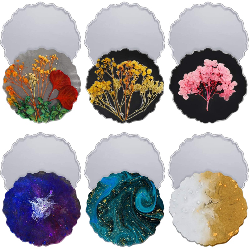 6 Pieces Resin Coaster Mold La - Geode Mold Silicone recensie en prijs