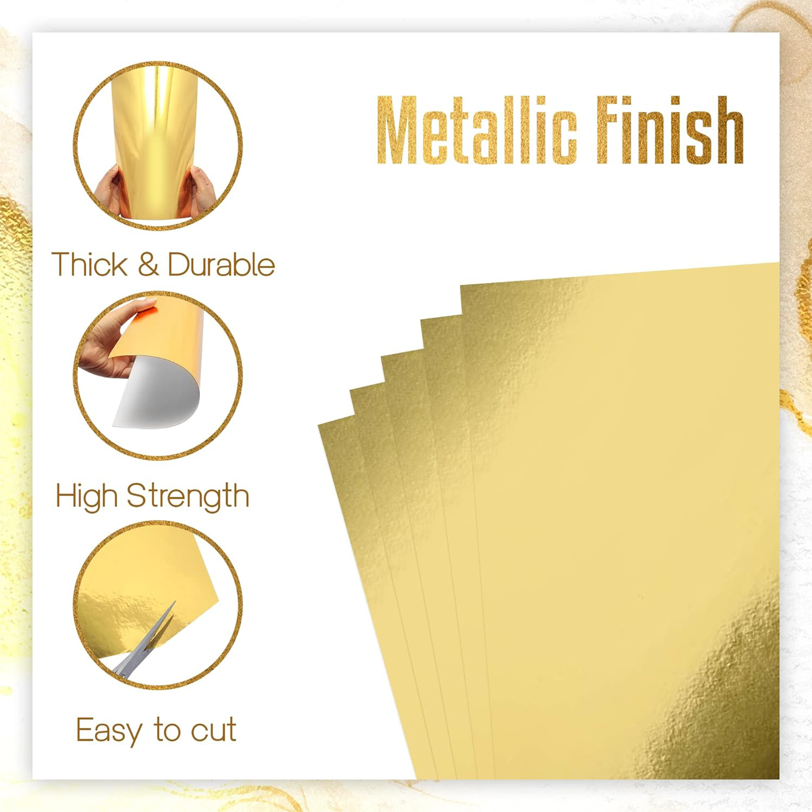 10 Sheets A4 Size Metallic Gol - Gold Foil Flakes recensie en prijs