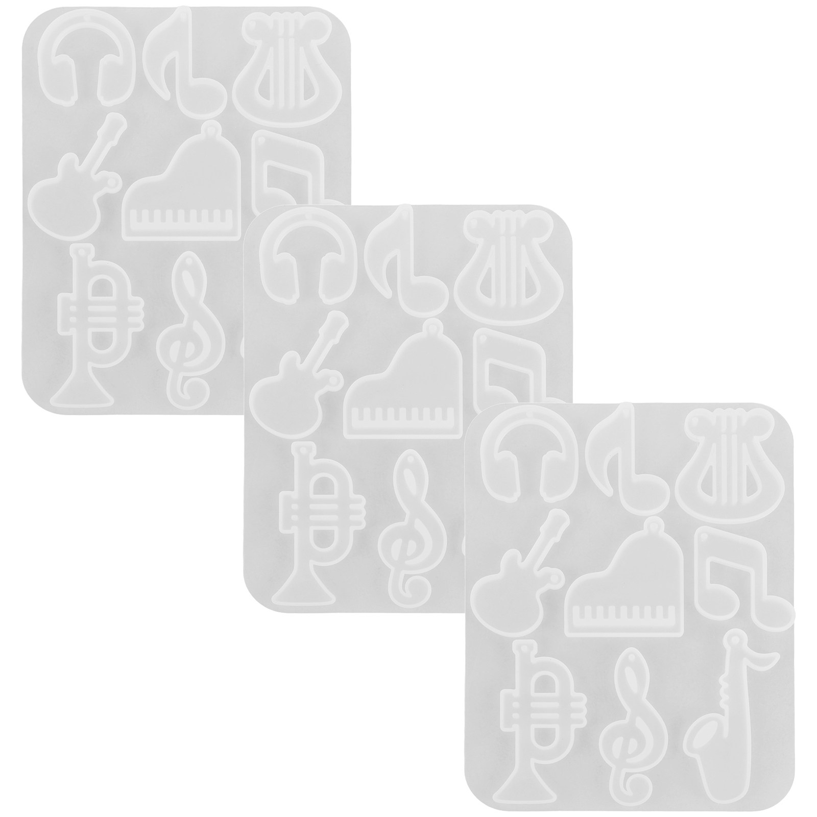 3Pcs Music Themed Silicone Mol - Resin Craft Workshop recensie en prijs