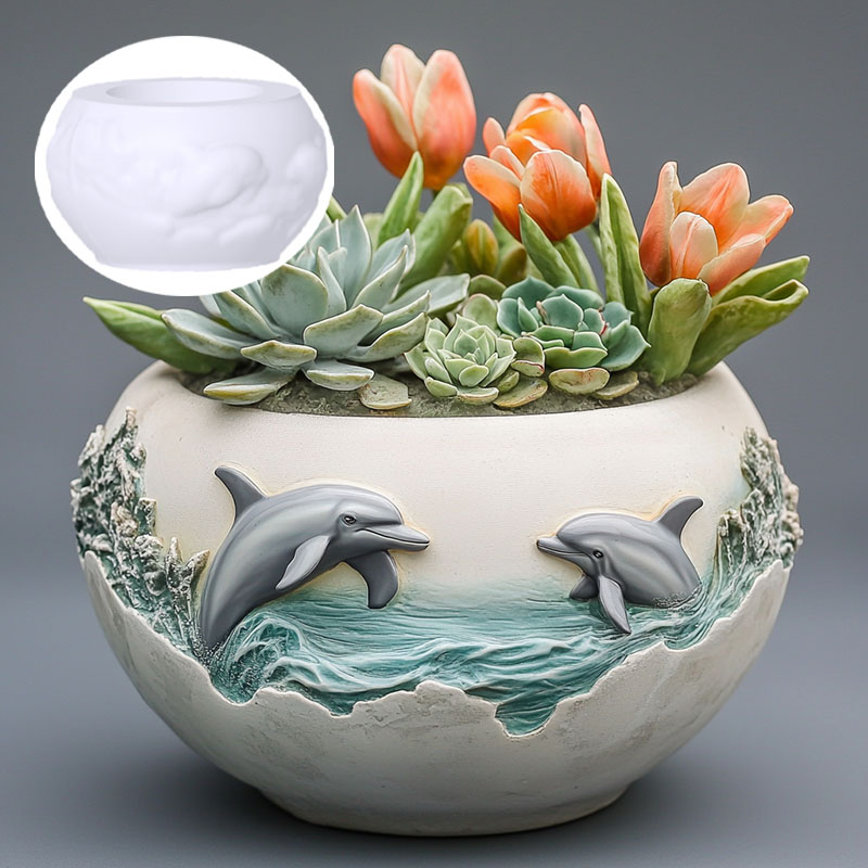Couple dolphin relief succulen - Resin Ocean Wave Mold recensie en prijs