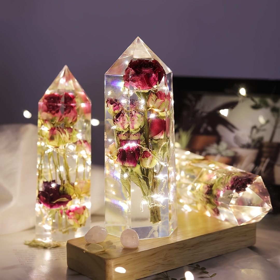 1Pcs Crystal Tower Resin Silic - Flower Preservation Resin recensie en prijs