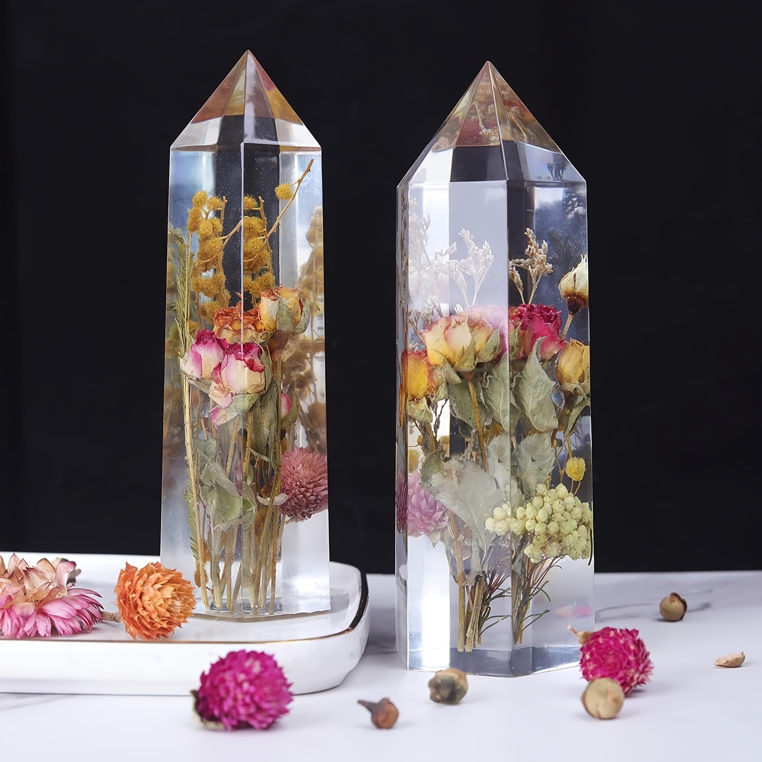 1Pcs Crystal Tower Resin Silic - Flower Preservation Resin recensie en prijs