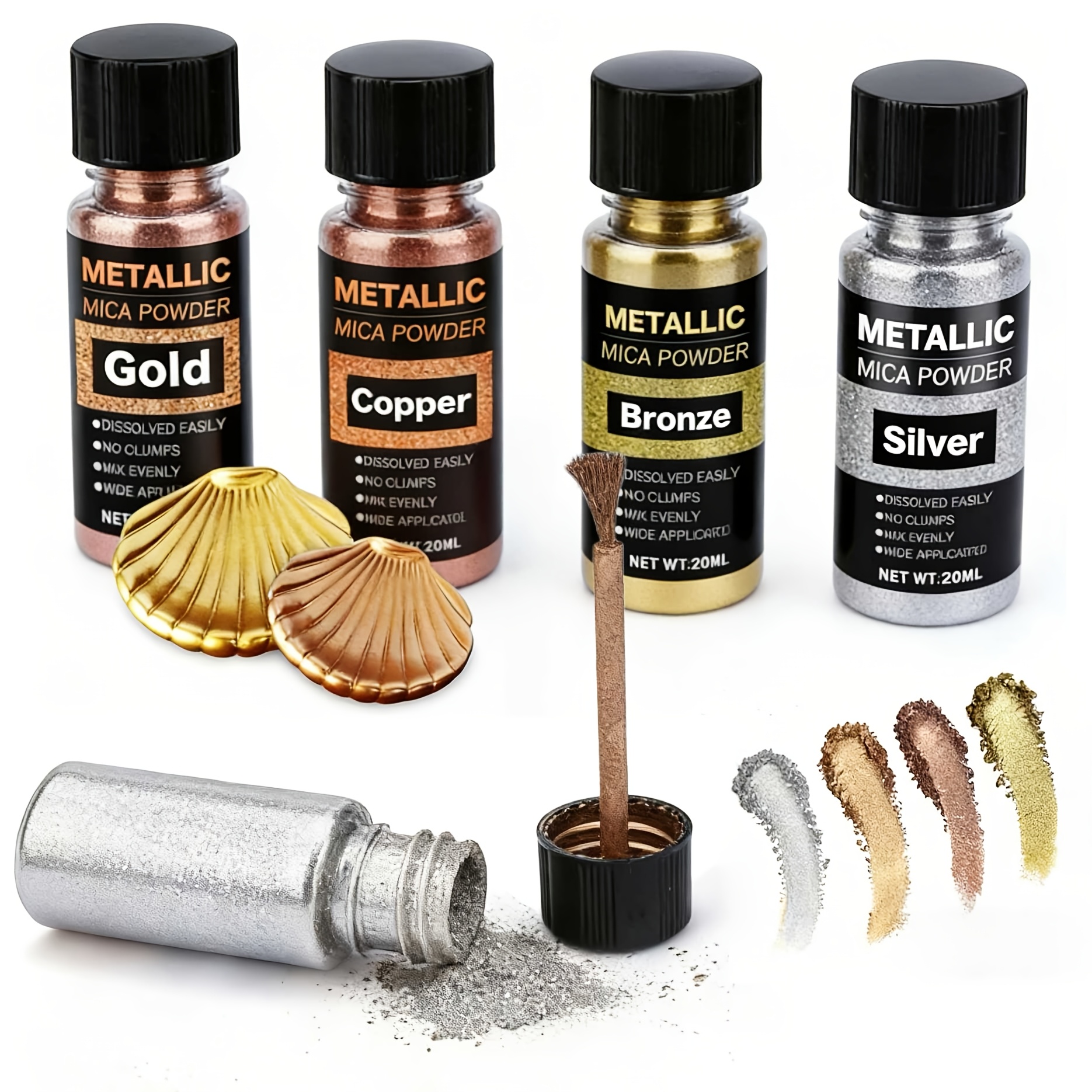 Metallic Mica Powder, Brushed  - Resin Pigment Set recensie en prijs
