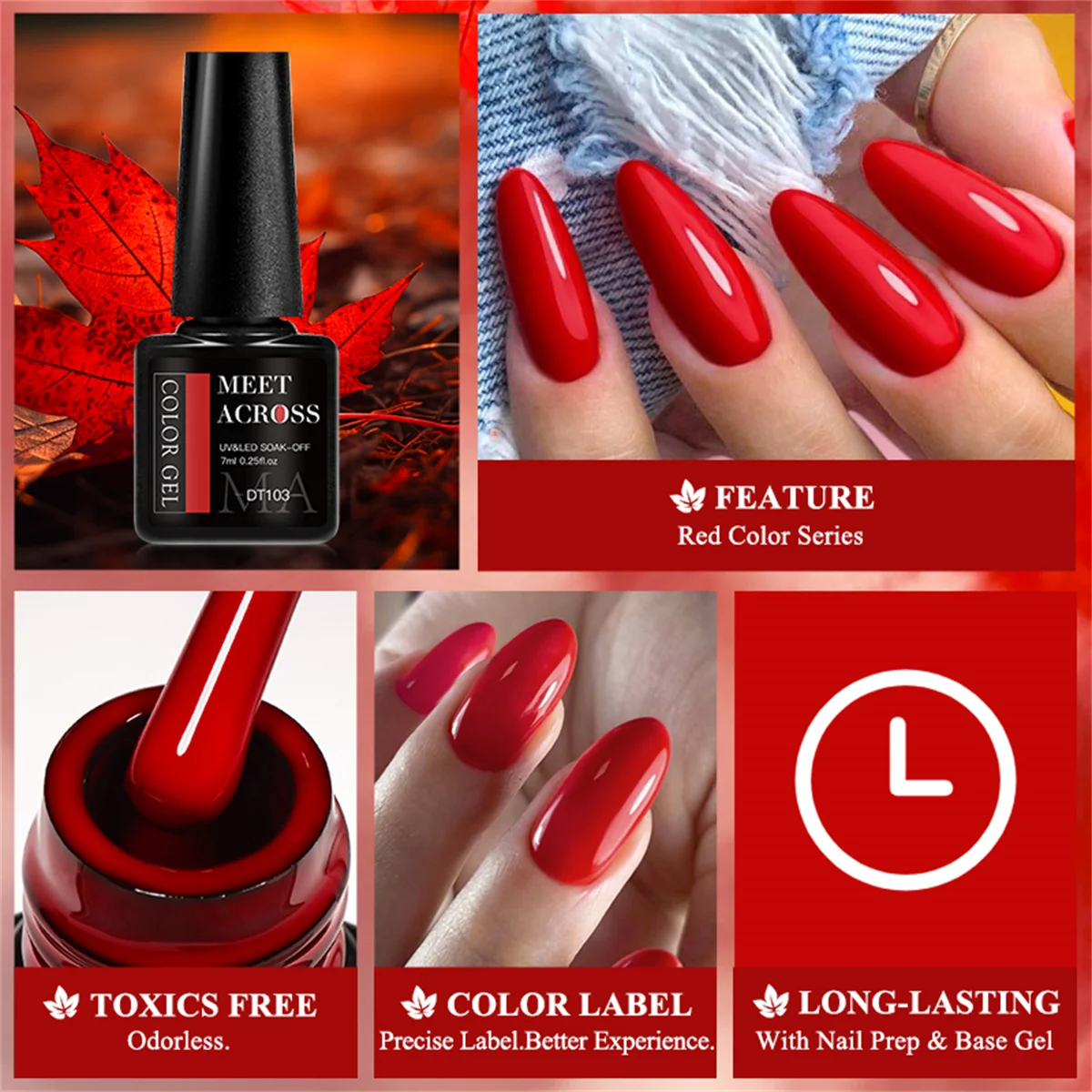 8pcs Gel Nail Polish Set HEMA  - Resin Glitter Pack recensie en prijs