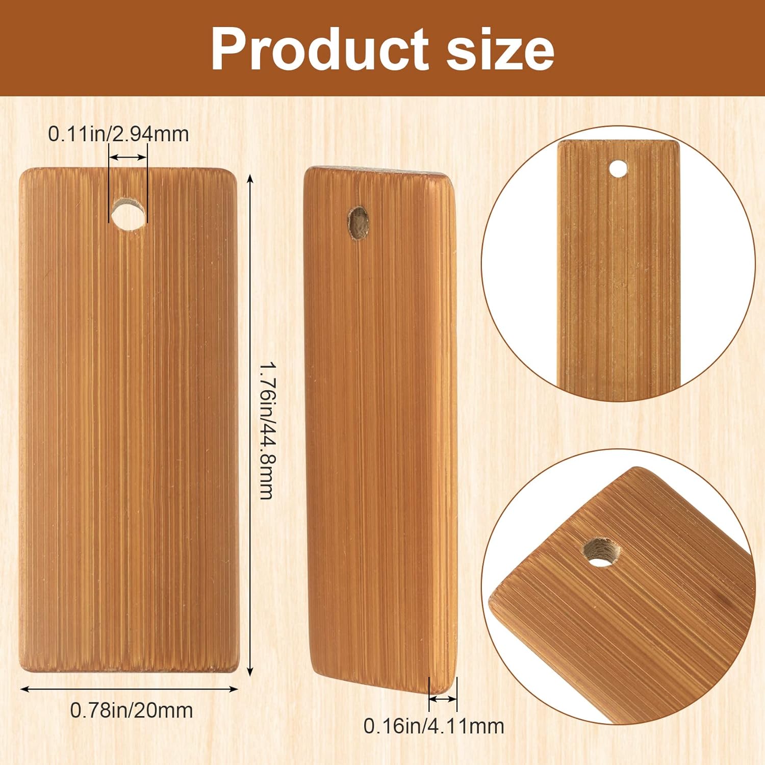 50Pcs Natural Wood Blanks 45x2 - Wood Ring Blank recensie en prijs