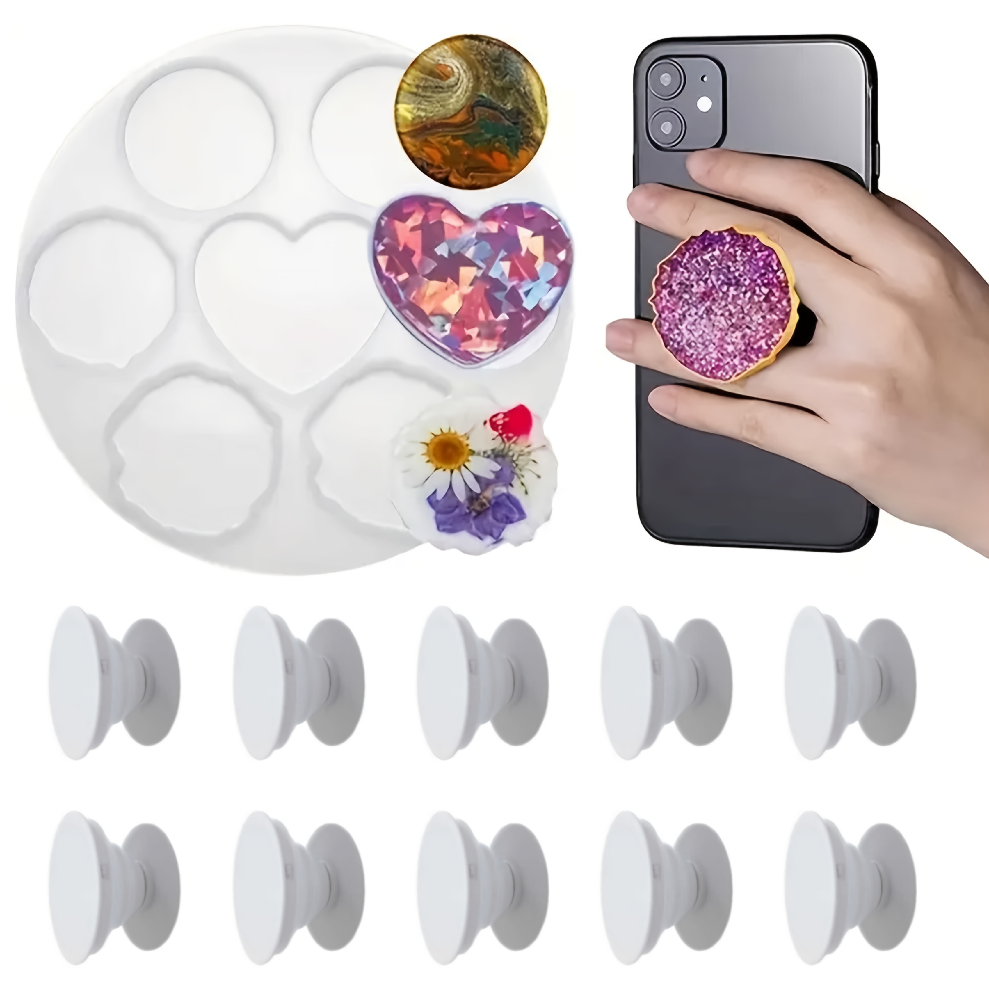 11Pcs, Irregular Phone Holder  - Coaster Mold Round recensie en prijs