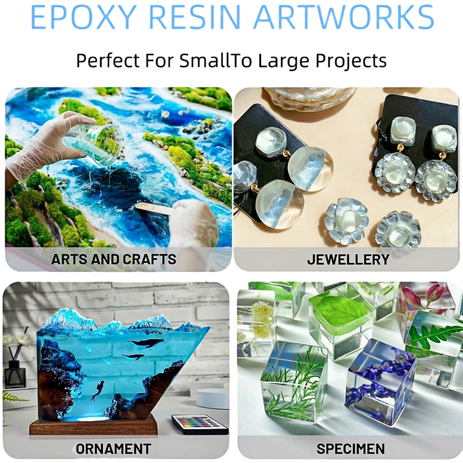 16.9oz Clear Epoxy Resin Kit C - Resin Jewelry Kit recensie en prijs