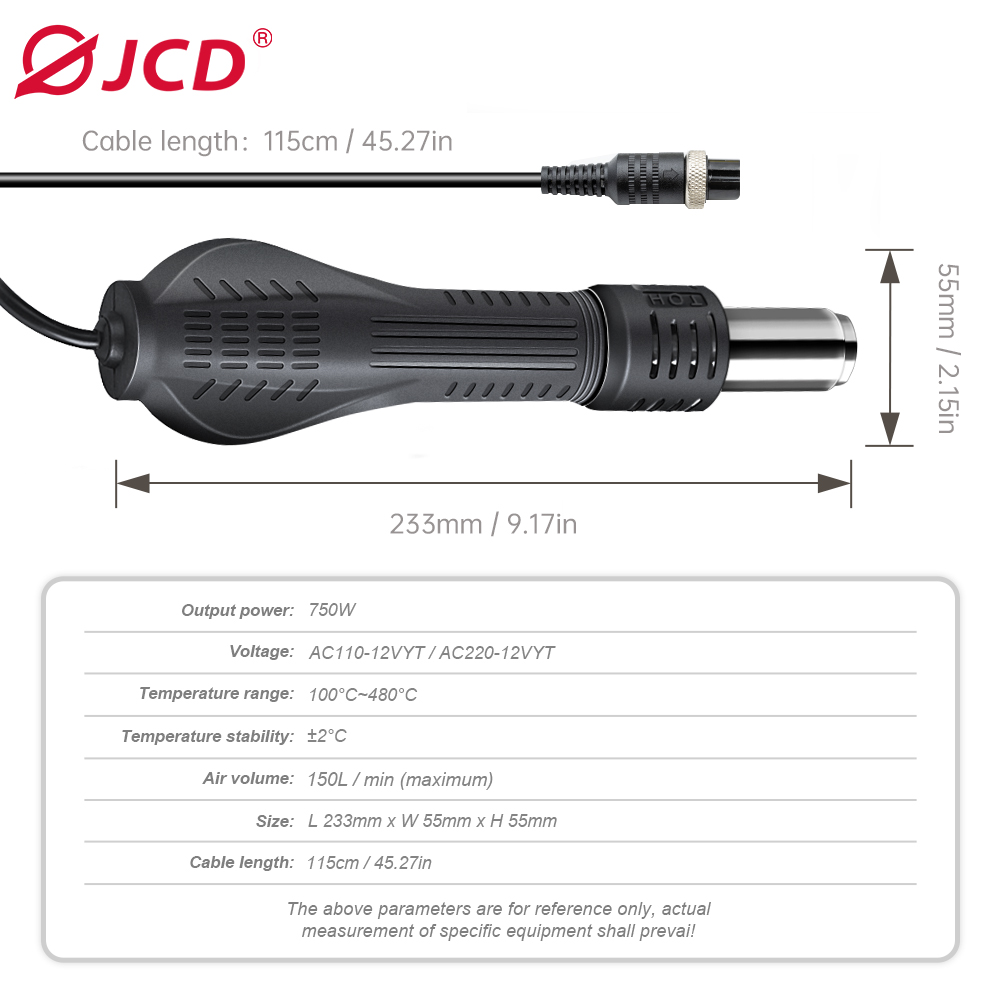 JCD HOT AIR GUN Soldering stat - Heat Gun Small recensie en prijs