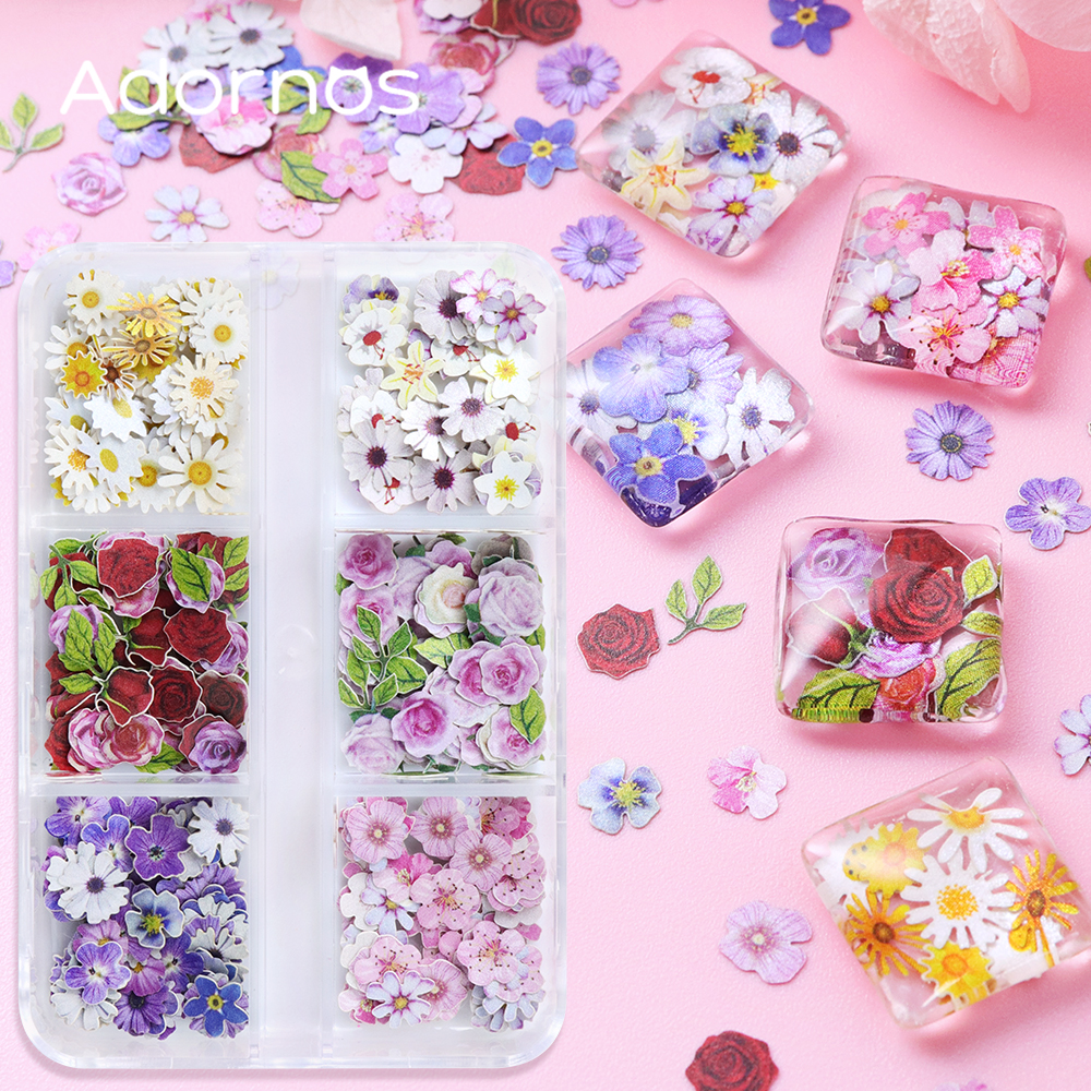 6 Grids Flowers Wood Pulp Chip - Flower Preservation Resin recensie en prijs