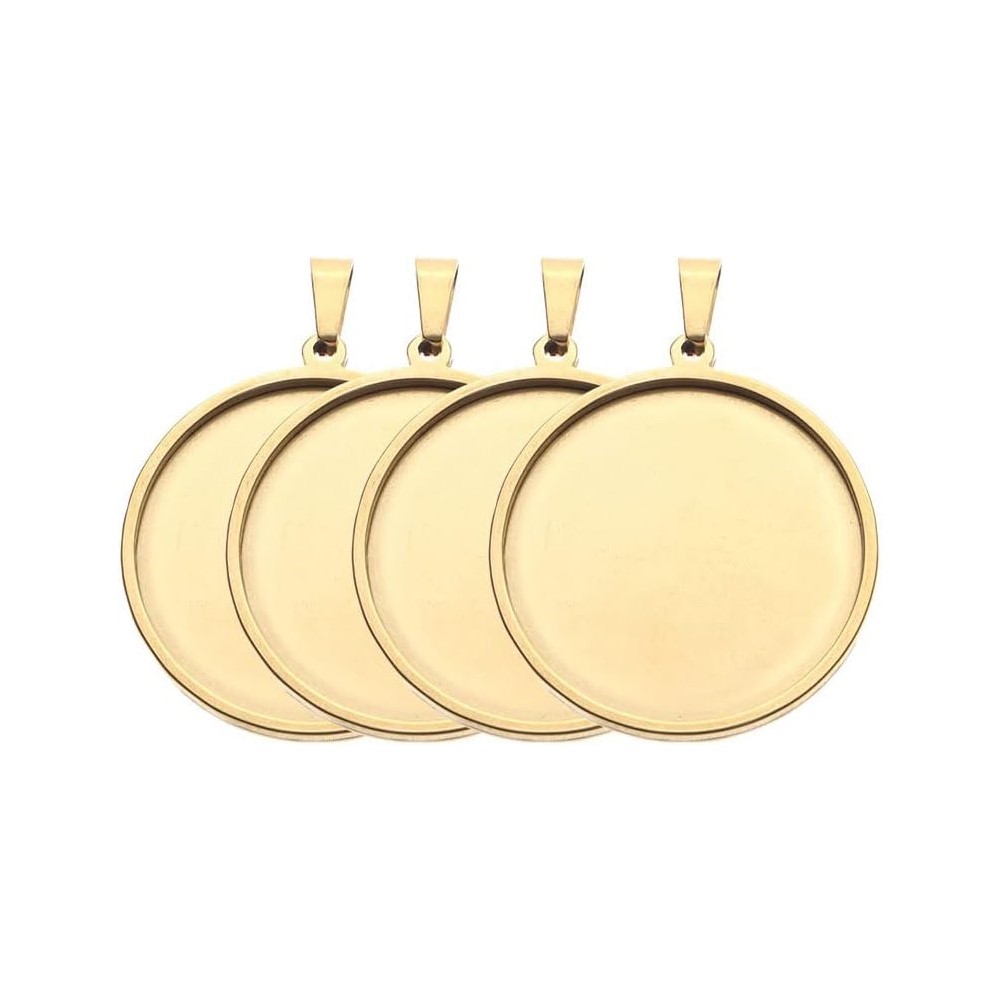5Pcs/Lot Stainless Steel Round - Bezels Set Pendant recensie en prijs