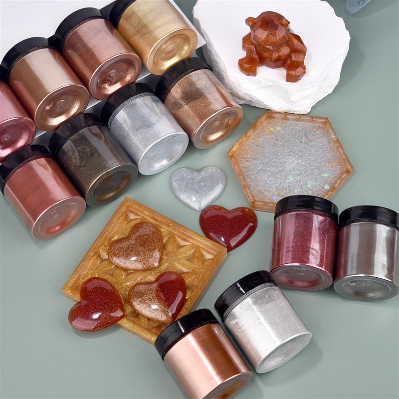 50g Shimmer Metallic Gold Silv - Resin Pigment Set recensie en prijs