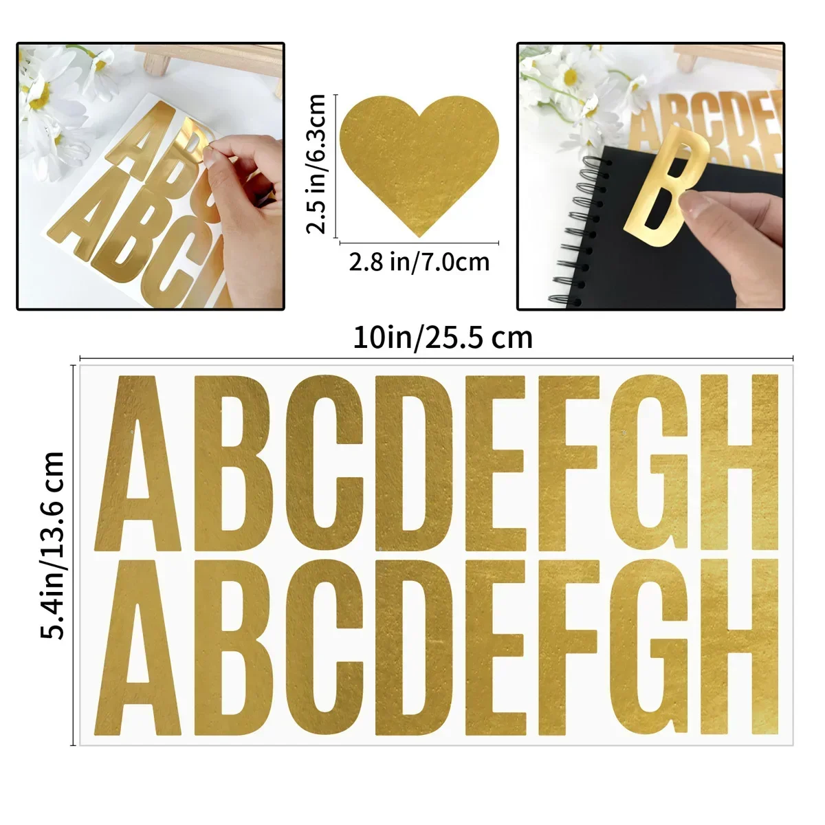100 Pcs 6 Sheets Gold Letter S - Gold Foil Flakes recensie en prijs