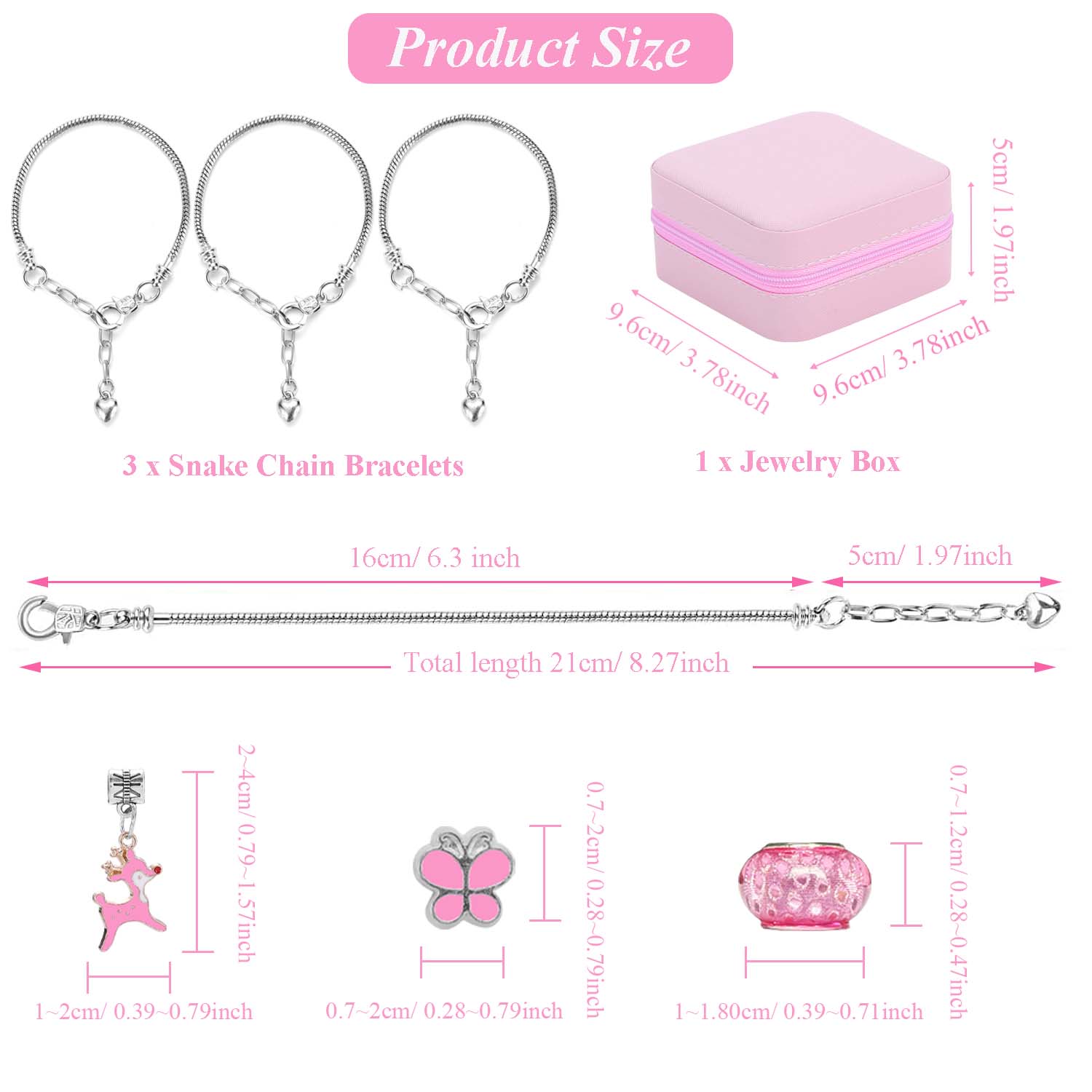 68pcs pink beaded jewelry set, - Resin Jewelry Kit recensie en prijs