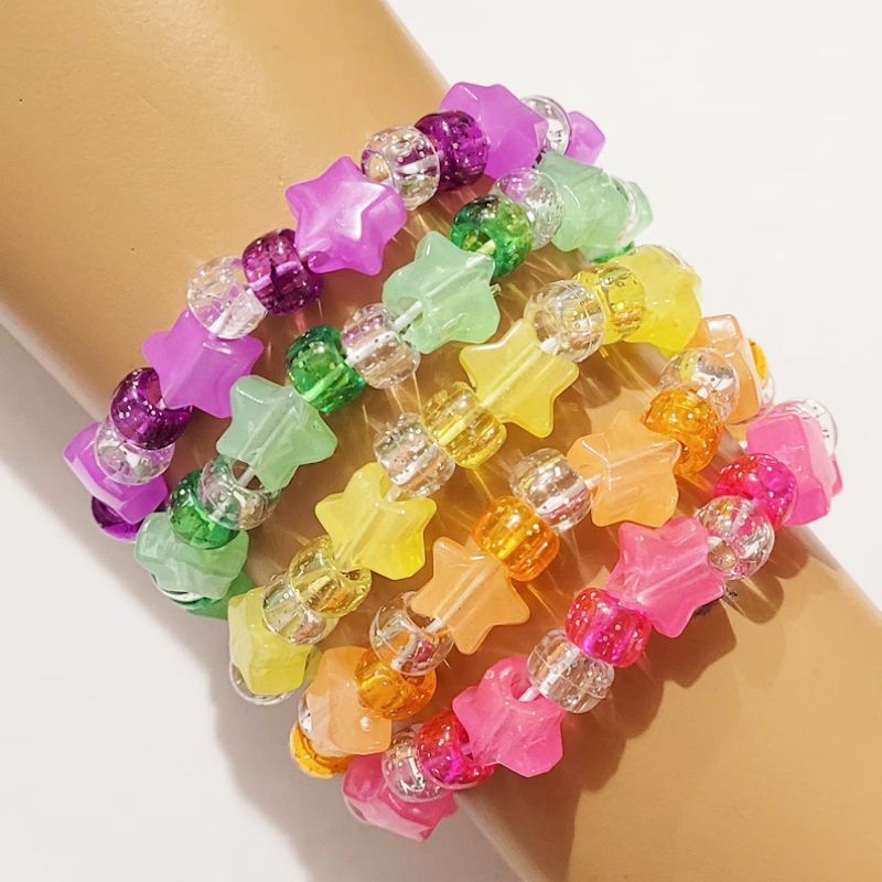 5 Glow star kandi bracelet set - Resin Glitter Pack recensie en prijs