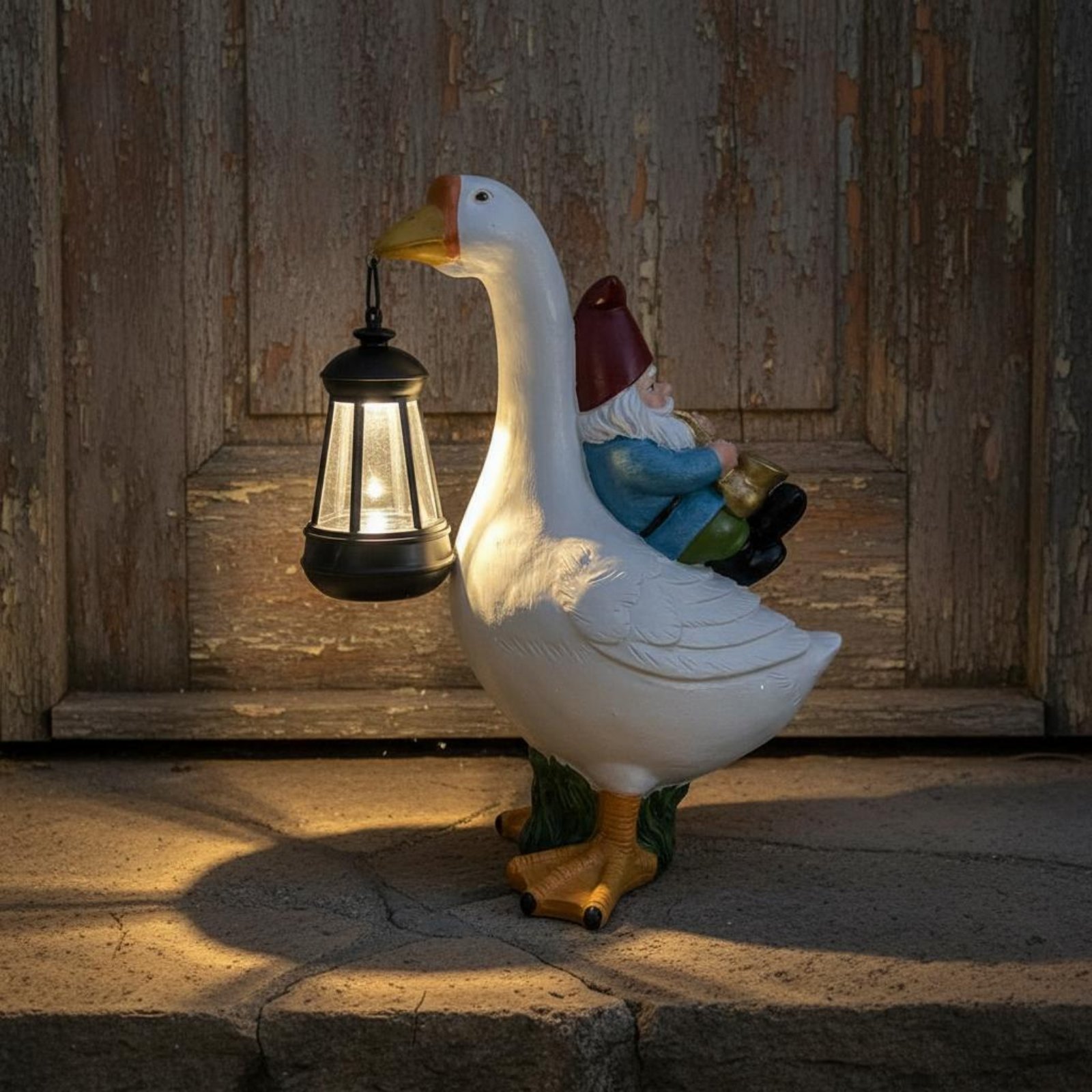 Gnome Riding Goose Statue Weat - Crafting Resin recensie en prijs