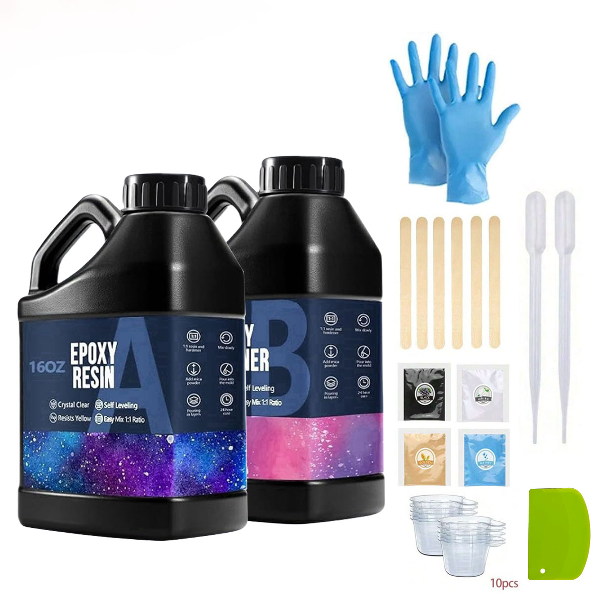 1000ml Crystal Clear Epoxy Res - Resin Jewelry Kit recensie en prijs