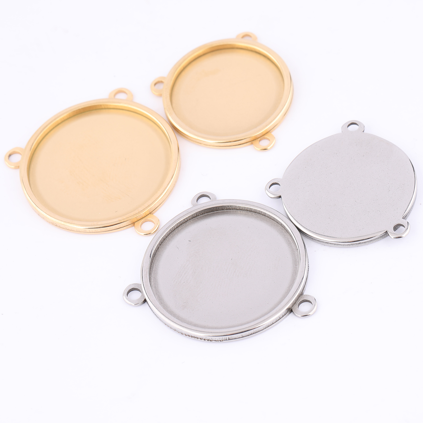 5pcs Stainless Steel Gold Plat - Bezels Set Pendant recensie en prijs