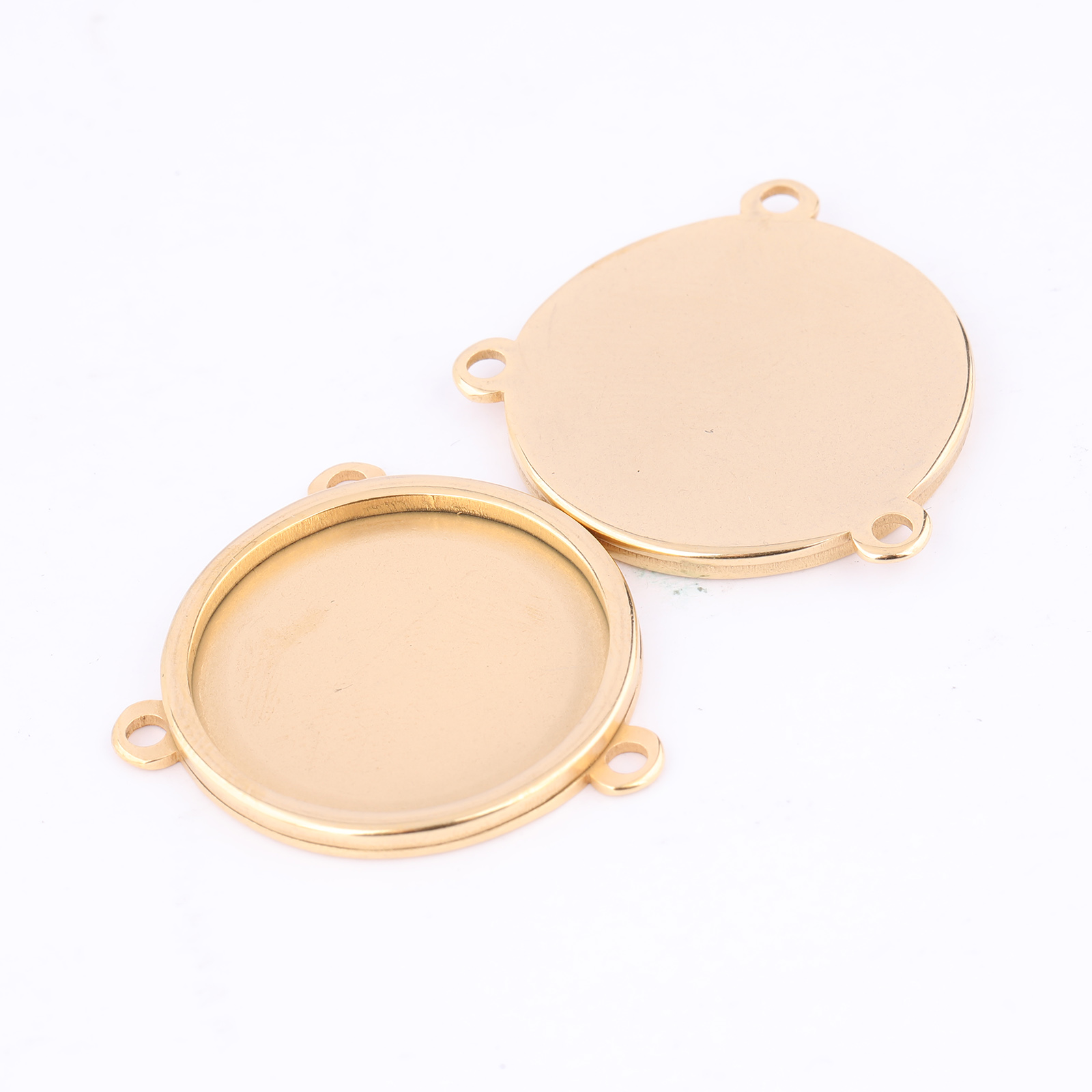 5pcs Stainless Steel Gold Plat - Bezels Set Pendant recensie en prijs