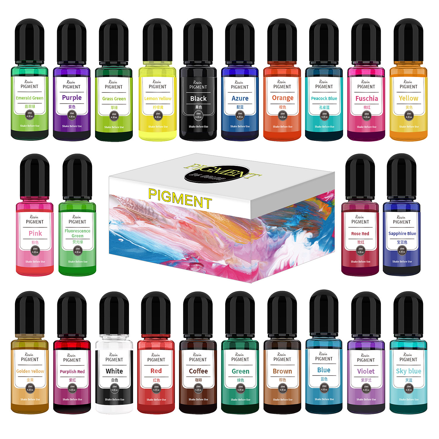 24 Color Art Ink Alcohol Resin - Resin Dye Alcohol recensie en prijs